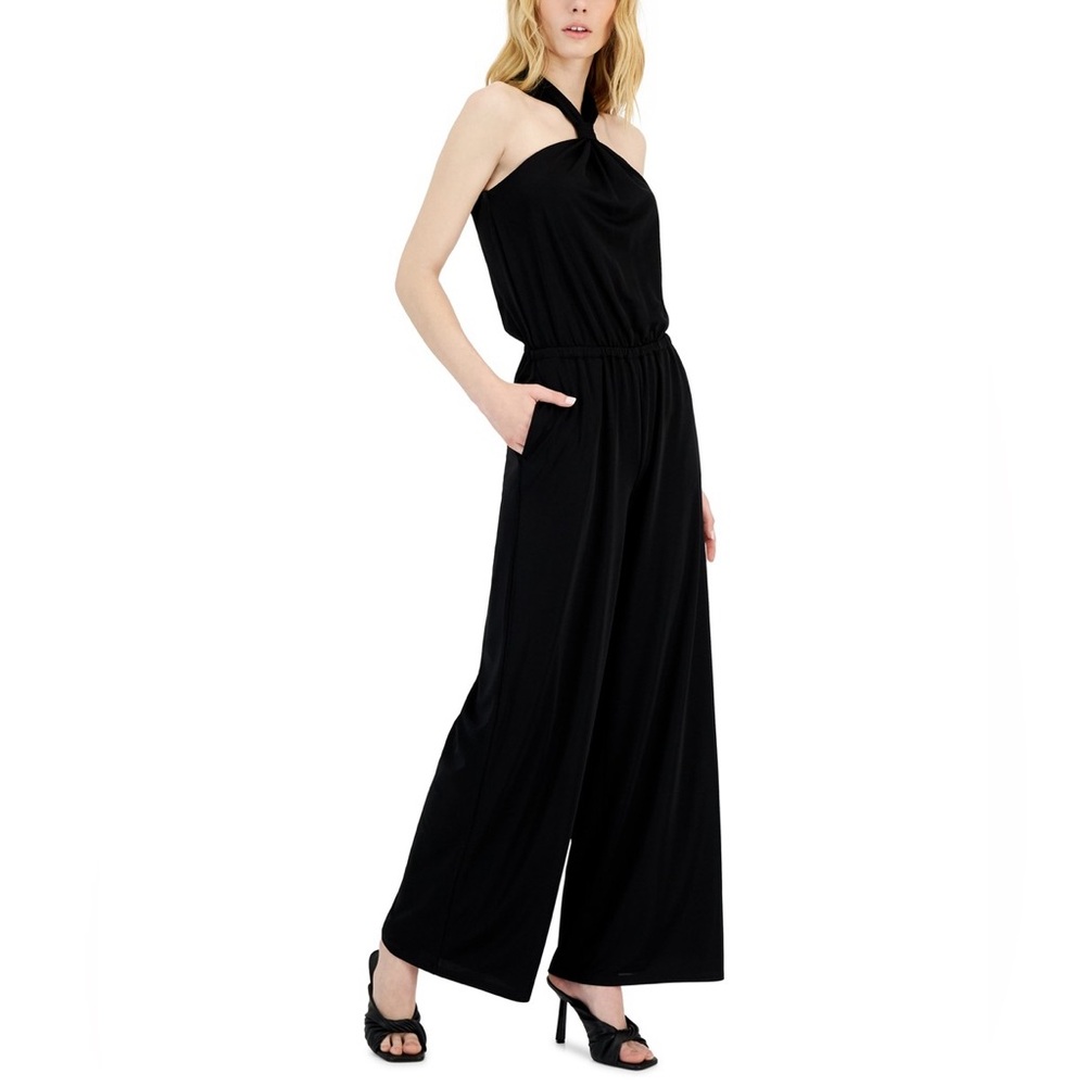 INC Black Halter Jumpsuit